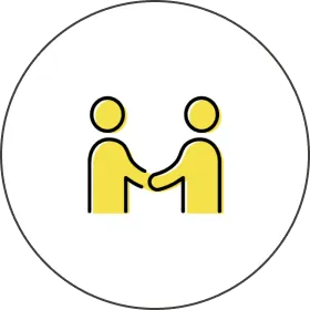 人が交流しているイラスト