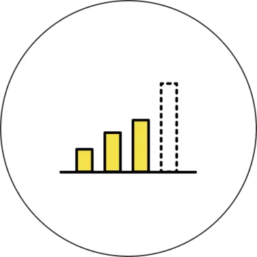 線グラフのイラスト