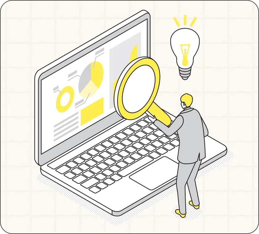 パソコンを使っている人のイラスト